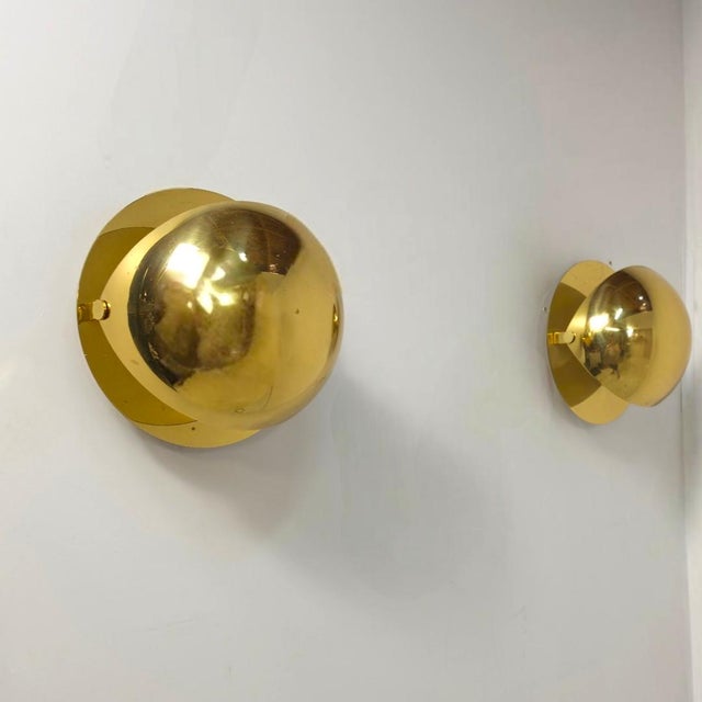 Mid-Century Modern Mid-Century Brass Wall Lights from Cosack Leuchten, 1980s, Set of 2 For Sale - Image 3 of 9