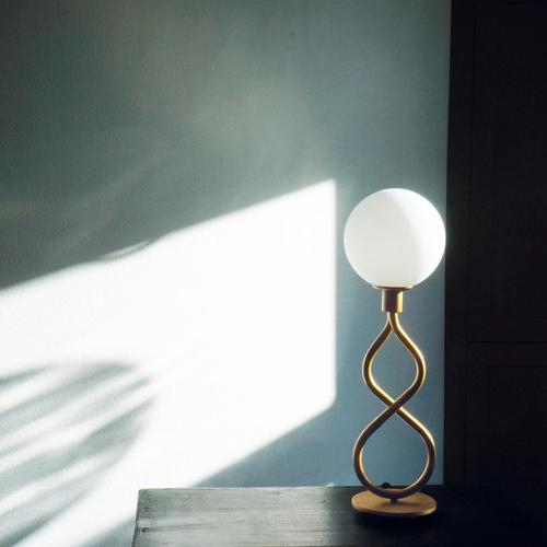Fire Globe Raw Brass Table Lamp by Lisa Hilland for Konsthantverk Tyringe For Sale - Image 6 of 8