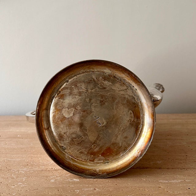 Silver Vintage Mid-Century Modern Silver Plate Hotel Silver Coffee Pot / Hot Water Server For Sale - Image 8 of 8