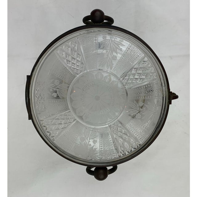 Vintage Italian Etched Glass Container For Sale - Image 4 of 5