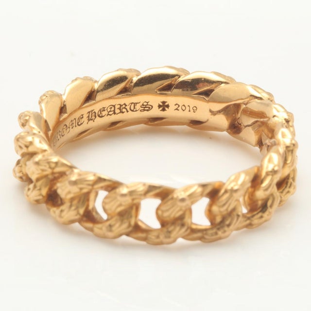 Authentic Chrome Hearts Link Men's Ring in 22k Solid Yellow Gold 16.1g, Size 12 For Sale - Image 10 of 10