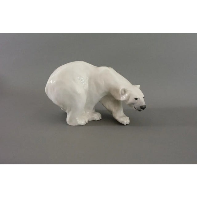 Porcelain Polar Bear No.1137 by Knud Khyn for Royal Copenhagen, Early 1900s For Sale - Image 9 of 9