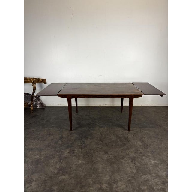 Wood Scandinavian Dining Table in Wood with Italian-Style Extensions, 1960s For Sale - Image 7 of 10