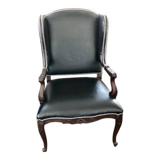 Mid-Century Modern Ralph Lauren Clivedon Carved Chair For Sale