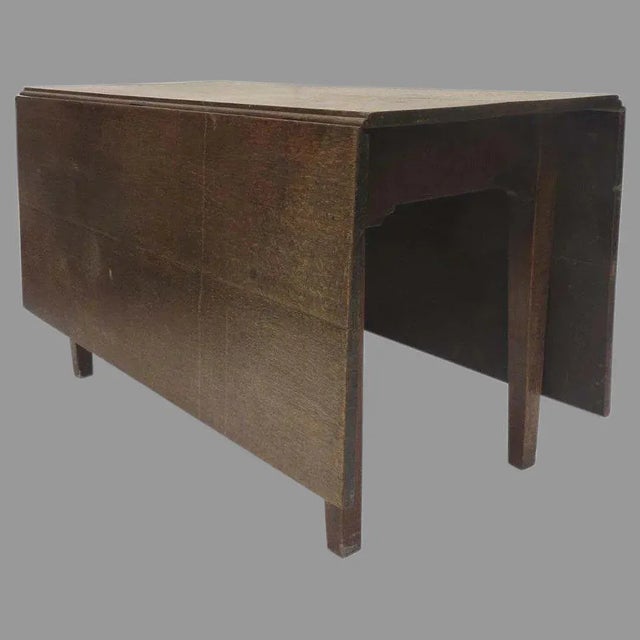 English Elm and Oak Drop Leaf Table 19th Century For Sale - Image 10 of 10