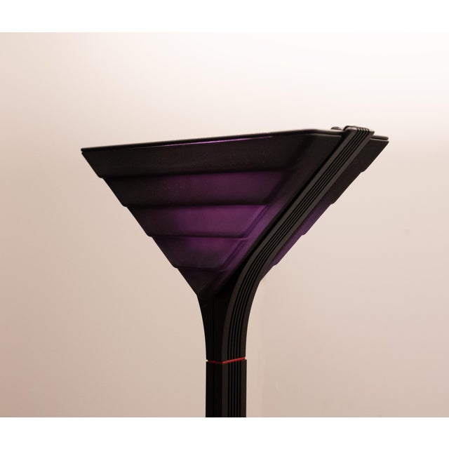 Glass Italian Quality in Light Halogen Floor Lamp by F.lli Martini, 1980s For Sale - Image 7 of 10