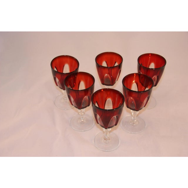 Traditional Clear Red Wine Glasses - Set of 6 For Sale - Image 3 of 7