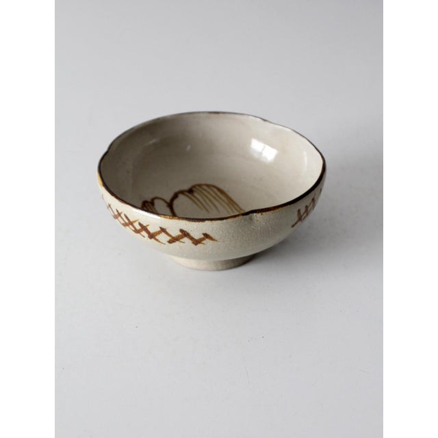 Cream Vintage Handmade Studio Pottery Bowl For Sale - Image 8 of 11