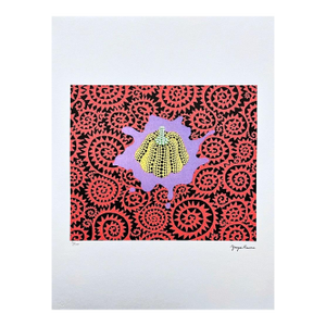After Yayoi Kusama, Pumpkin With Red Flowers, Lithograph, 1980s
