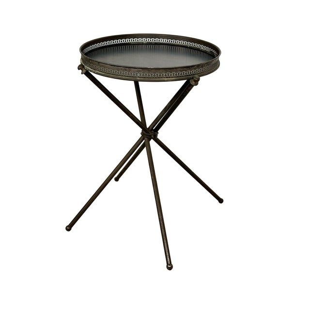 Salterini Vintage Italian Style Folding Guéridon Cocktail Tray Table For Sale - Image 4 of 12