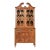 Baker Furniture Style Georgian Burled Walnut Breakfront Bookcase Cabinet, Circa 1960s For Sale