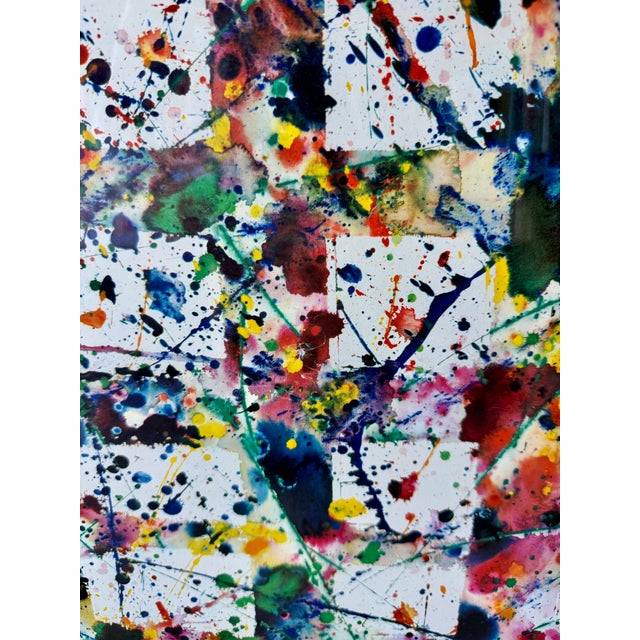 1970s Sam Francis 1977 Louisiana Museum Exhibition Poster Custom Acrylic Box Frame Jerry Solomon Munn Denmark For Sale - Image 5 of 18