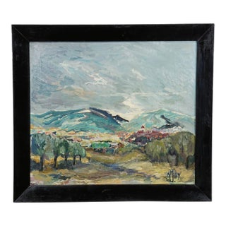 Alexander Michael Oil Painting of a Mountain Landscape, 1969 For Sale