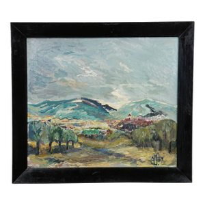 Alexander Michael Oil Painting of a Mountain Landscape, 1969