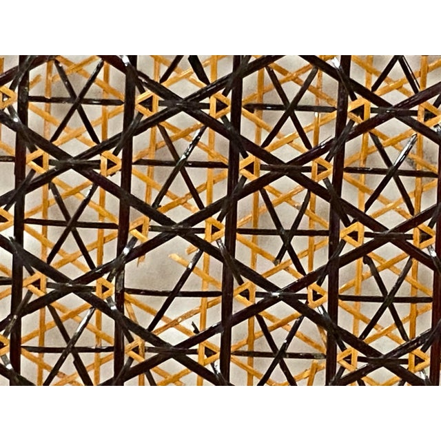 Wood Woven Split Reed Bamboo Wall Screen For Sale - Image 7 of 9