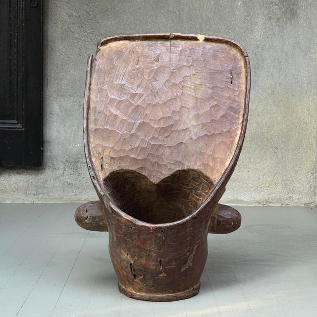 Early 20th Century Antique Hand Carved Cameroonian African Batcham Headdress/Chair For Sale - Image 5 of 12