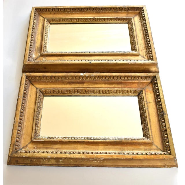 Mid 18th Century Antique 18th-Century French Giltwood Mirrors - a Pair For Sale - Image 5 of 12