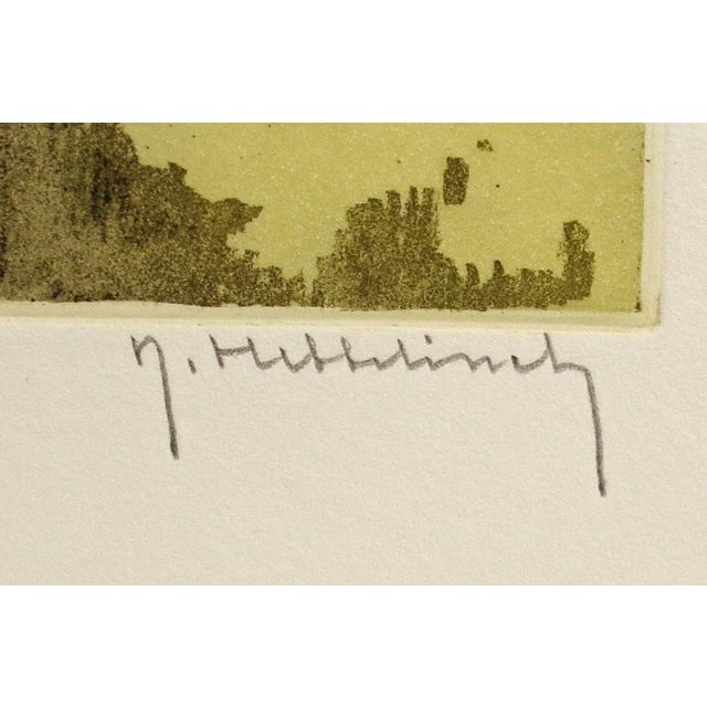 1970s European Landscape Aquatint Etching by Roger Hebbelinck For Sale - Image 4 of 9