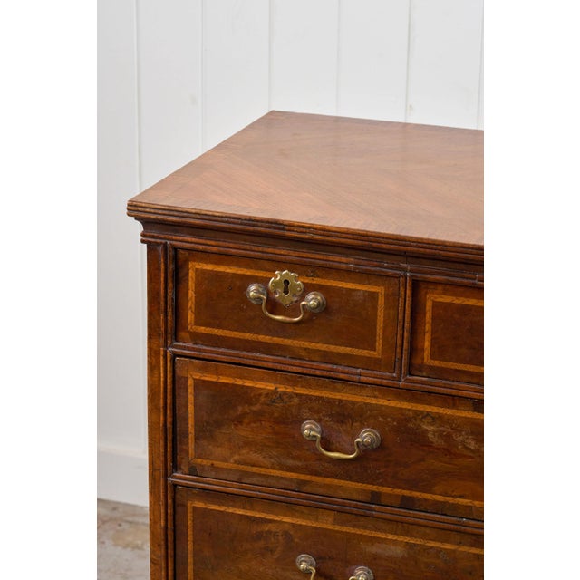 Walnut Period Chest With Contrast Satinwood Banding (C. 1780-1820) For Sale - Image 4 of 11