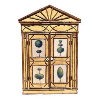 Vintage Adirondack Twig and Topiary Hanging Cabinet For Sale