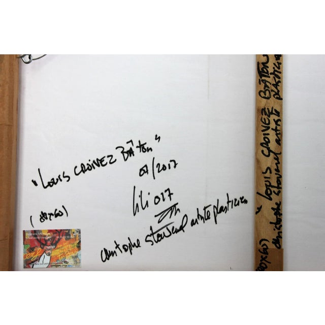 Contemporary Christophe Stouvenel, Louis Croivez Bâton, 2017, Mixed Media For Sale - Image 3 of 4