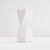 Ceramic Twisted Vase in White Glazed Ceramic, 1980s For Sale - Image 7 of 9