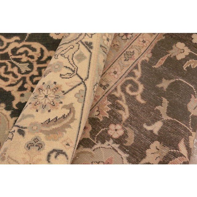 Textile Boho Chic Green/Ivory Wool Rug - 8'4'' X 10'0'' For Sale - Image 7 of 10