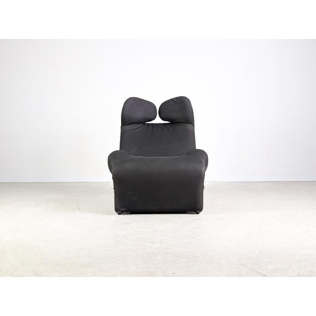 Wink Chair in Black Fabric from Cassina For Sale - Image 6 of 10