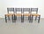 Mid-Century Dining Ladder Chairs with Rush Seats, 1960s, Set of 4, in Very Good conditions. Designed 1960 to 1969