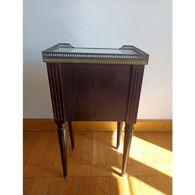 Metal Louis XVI Style Bedside Chest of Drawers, 1890s For Sale - Image 7 of 10