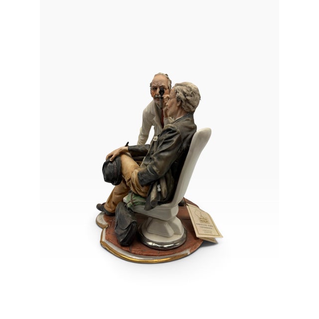 Late 20th Century Vintage Signed Capodimonte "The Oculist" Porcelain Sculpture by Luciano Cazzola For Sale - Image 5 of 10
