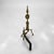 Pair Antique Federal Brass & Wrought Iron Lemon Top Andirons C1810 For Sale - Image 4 of 5