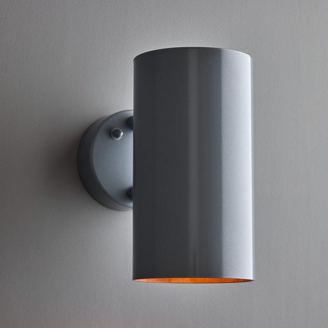 Pair of Large Hans-Agne Jakobsson C627 'Rulle' Outdoor Sconces in Painted Silver For Sale - Image 11 of 11