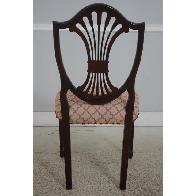 Stickley Set of 8 Stickley Federal Shield Back Mahogany Dining Room Chairs For Sale - Image 4 of 18