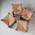 Rustic Green and Red Rush Stools, 1970s, Set of 4 For Sale - Image 3 of 8