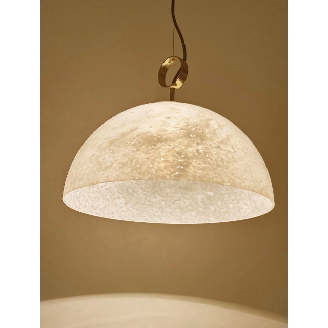 Space Age Pendant Light in Glass from Glashütte Limburg, 1950s For Sale - Image 10 of 18