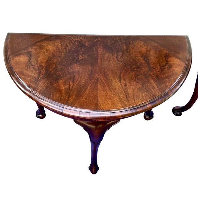 1960s Vintage Demi Lune Table With Three Legs For Sale - Image 4 of 12