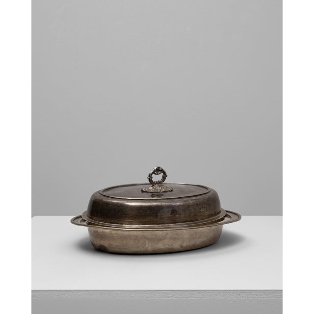 1900s French Silver-Plated Roasting Pan For Sale - Image 4 of 18