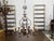 Mid 20th Century Mid 20th Century Mid Century Modern French Steel 12-Light Chandelier with Scrolls and Dark Patina For Sale - Image 5 of 12