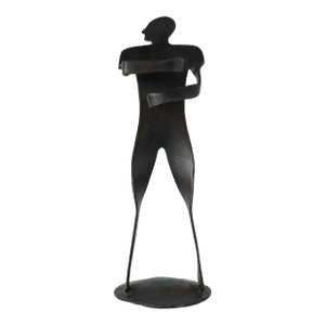 Late 20th Century Vintage Forged Iron Figure Sculpture