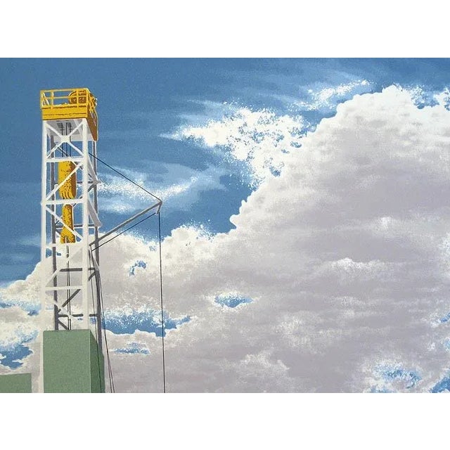 1980s "Harvest" Realist Rural Field Landscape Serigraph by Robert Rigel For Sale - Image 4 of 6