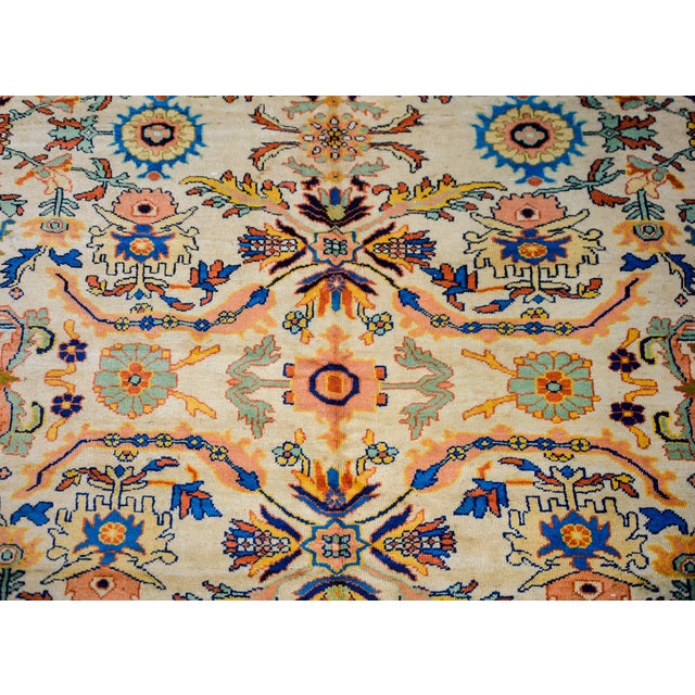 Persian Mid-20th Century Sultanabad Rug For Sale - Image 3 of 9