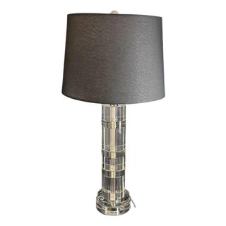 Ralph Lauren ‘Brookings’ Crystal Lamp - Rare Original Black Shade For Sale