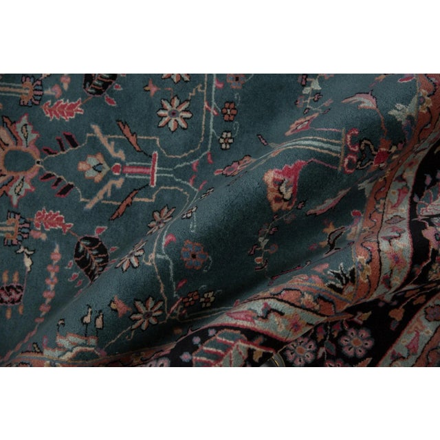 Vintage Indian Mohajeran Sarouk Design Rug - 6'2" X 8'11" For Sale - Image 9 of 12