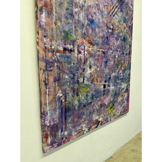 Helen Stein Large Scale Abstract Painting on Canvas- Unframed For Sale - Image 9 of 12