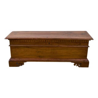 Antique Italian Wooden Chest For Sale