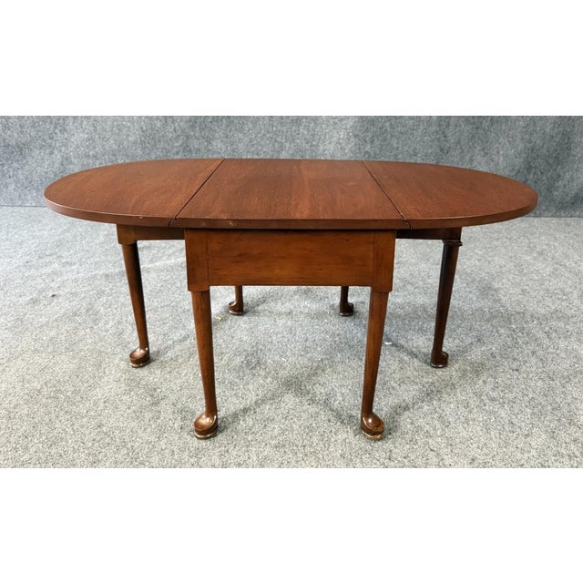 Late 20th Century Norris Reproduction Diminutive Solid Mahogany Gate Leg Table For Sale - Image 12 of 17