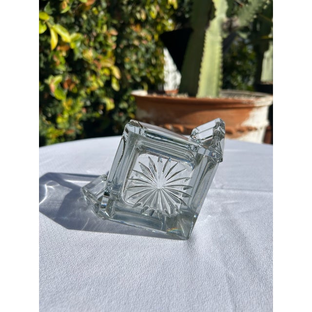 Mid 20th Century Vintage Cut Crystal Cream & Sugar Set For Sale - Image 5 of 16