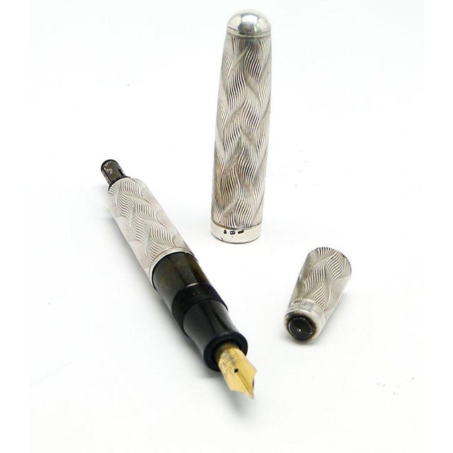 1930s Vintage Art Deco Silver Pen, Germany, 1930s For Sale - Image 5 of 10