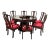 Vintage Rosewood Round Carved Dragon Table + Eight Chairs + Lazy Suzan, Set For Sale